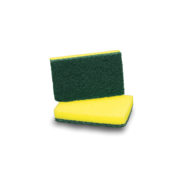 Professional sponge with strong green fibre 10x15cm - Image 1