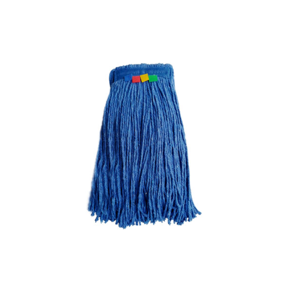 Indusrtial cotton blue wet mop "ECO" 400gr 50% cotton - Image 1