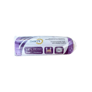 Trash bag with handles one roll & levander scent 75x95 - 75L (15pcs)