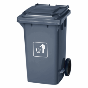 Κάδος Απορριμμάτων Με Ρόδες & Πεντάλ 240Lit Γκρι