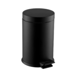 Round pedal bin soft-close 30L black