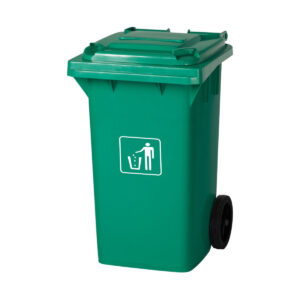 Trash Bin With Wheels 100L - Green
