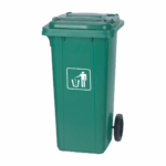 Trash Bin With Wheels 120L - Green