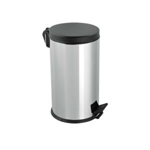 Κάδος Ανοξείδωτος WC Με Πεντάλ-Καπάκι Μαύρο 8L 430.