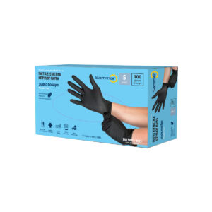 Γαντι Νιτριλιου Μαυρο Light Χωρις Πουδρα-S/100Τμχ
