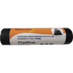 Σακούλα Απορ. Σε Ρολό Μαύρο Με Κορδόνι 70Χ95cm (70L) - Image 5