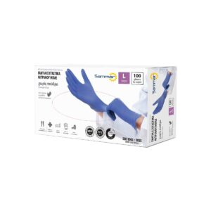 Γάντι Νιτριλίου Μπλε Χωρίς Πούδρα - L/100τεμ