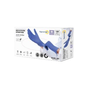 Γαντι Νιτριλιου Μπλε Χωρις Πουδρα - M/100Τμχ