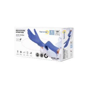 Γάντι Νιτριλίου Μπλε Χωρίς Πούδρα - S/100τεμ