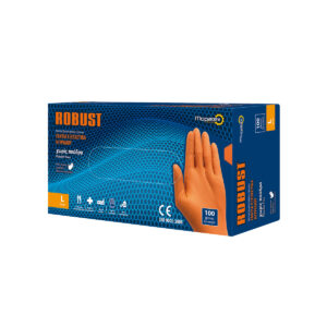 Γάντι Νιτριλίου Robust Πορτοκαλί Χωρίς Πούδρα-L/100τεμ