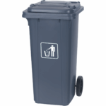 Κάδος Απορριμμάτων Με Ρόδες 240Lit Γκρι - Image 3