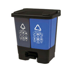 Καδος Απορ. Ανακυκλωσης Με Πενταλ & Χωρισμα 60L