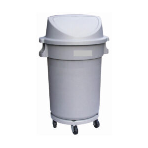 Κάδος Απορριμμάτων Κυκλικός 80Lit Με Ρόδες Στη Βάση