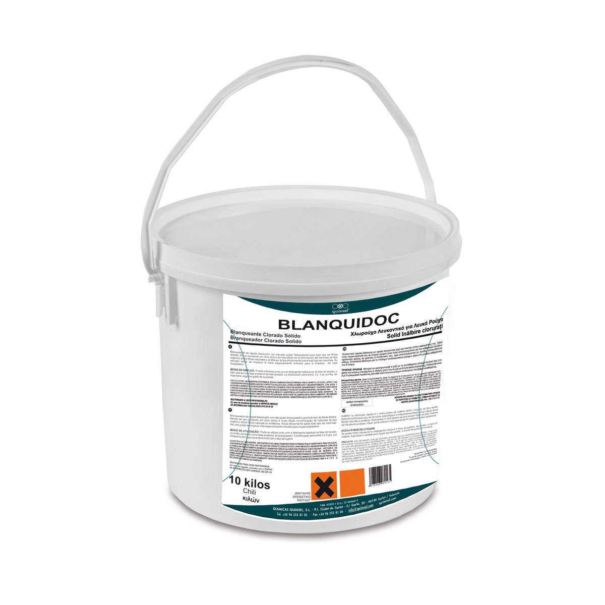 0080016 Blanquidoc 10Kg - Χλωριούxo Λευκαντικό Λευκών Ρούχων - Image 1