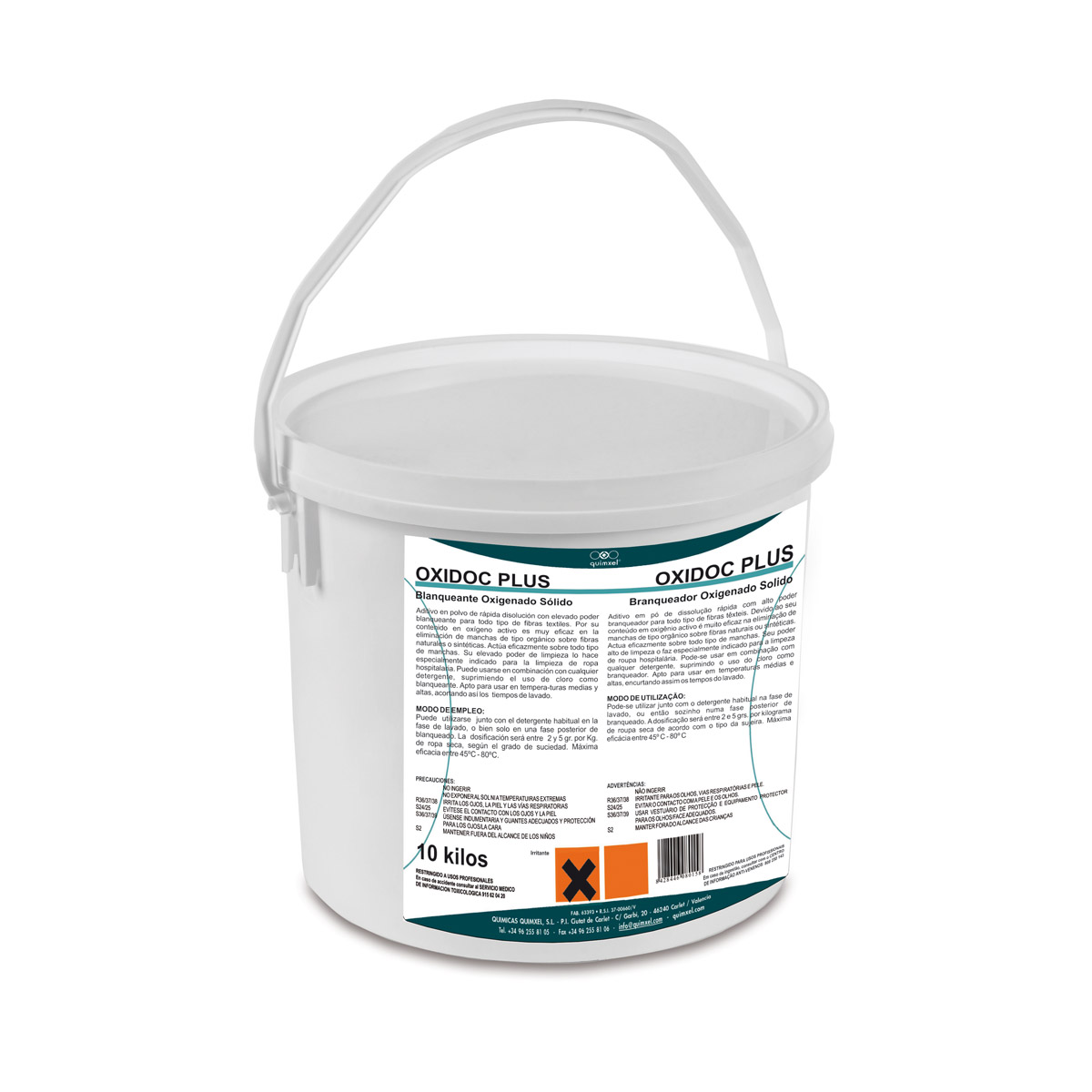 0080015 Oxidoc Plus 10Kg - Λευκαντικό Οξυγονούχο Παντώς Τύπων Ρουχα - Image 1