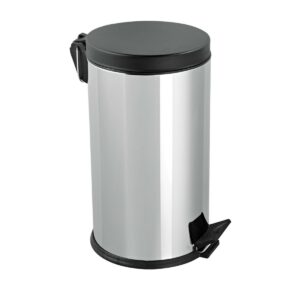 Κάδος Ανοξείδωτος WC Με Πεντάλ-Καπάκι Μαύρο 20lit 430.