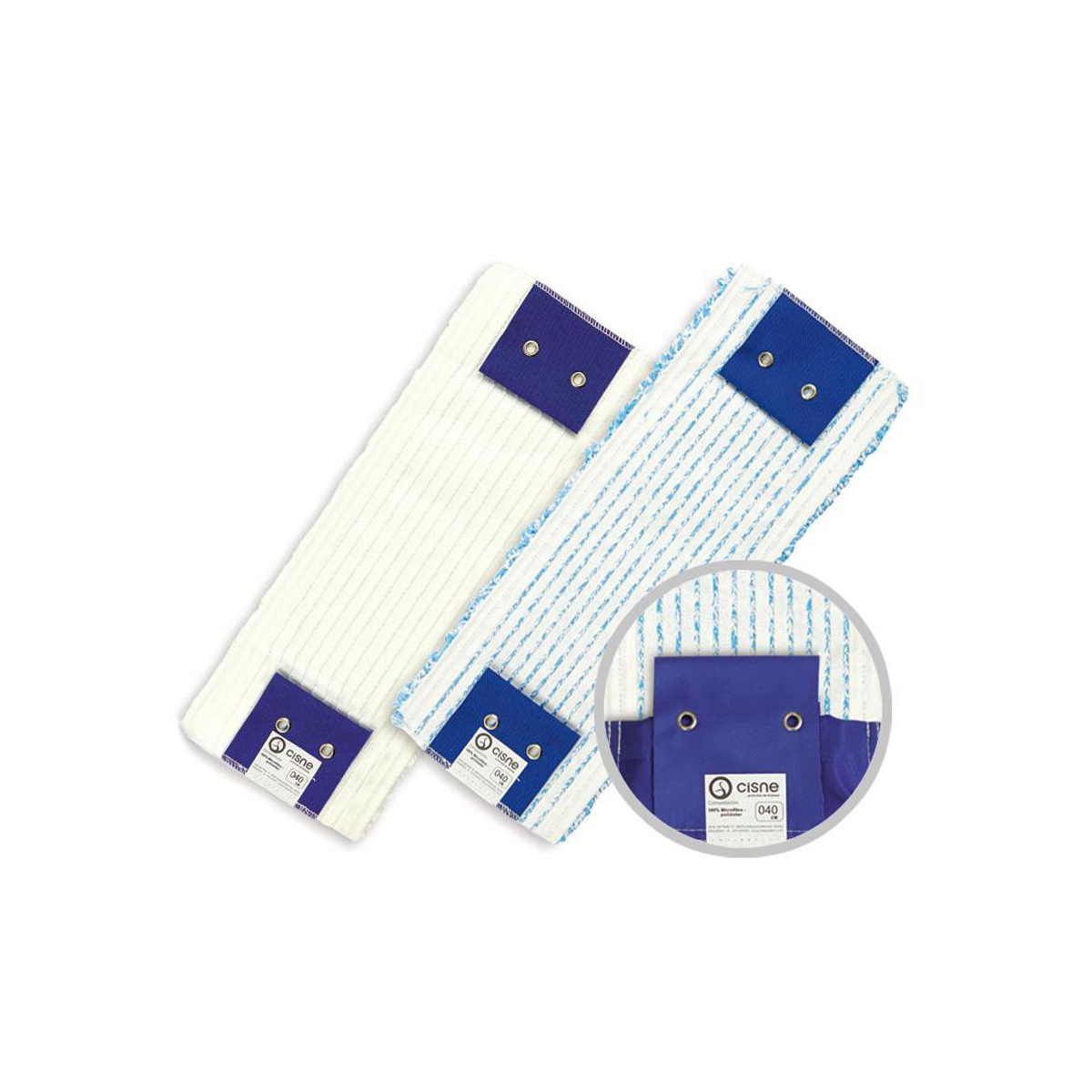 207540-01 Ανταλλακτικό Microfibra Για Μοπ "Wet" & "Swan" 40Cm Μπλε-Λευκό - Image 1