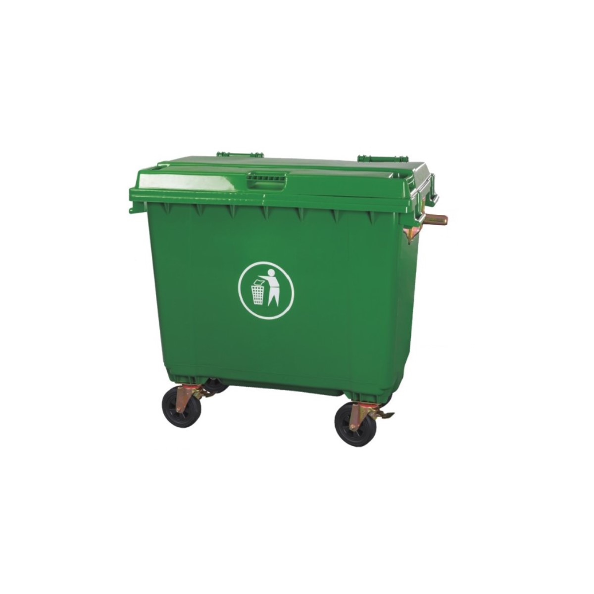 AF07660-GREEN-1 Κάδος Απορριμμάτων Με Ρόδες 660Lit Πράσινος - Image 1