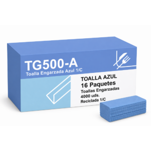 Χειροπετσέτα Μονόφυλλη Μπλέ V-Fold 23x21cm (4000 Φύλλα)