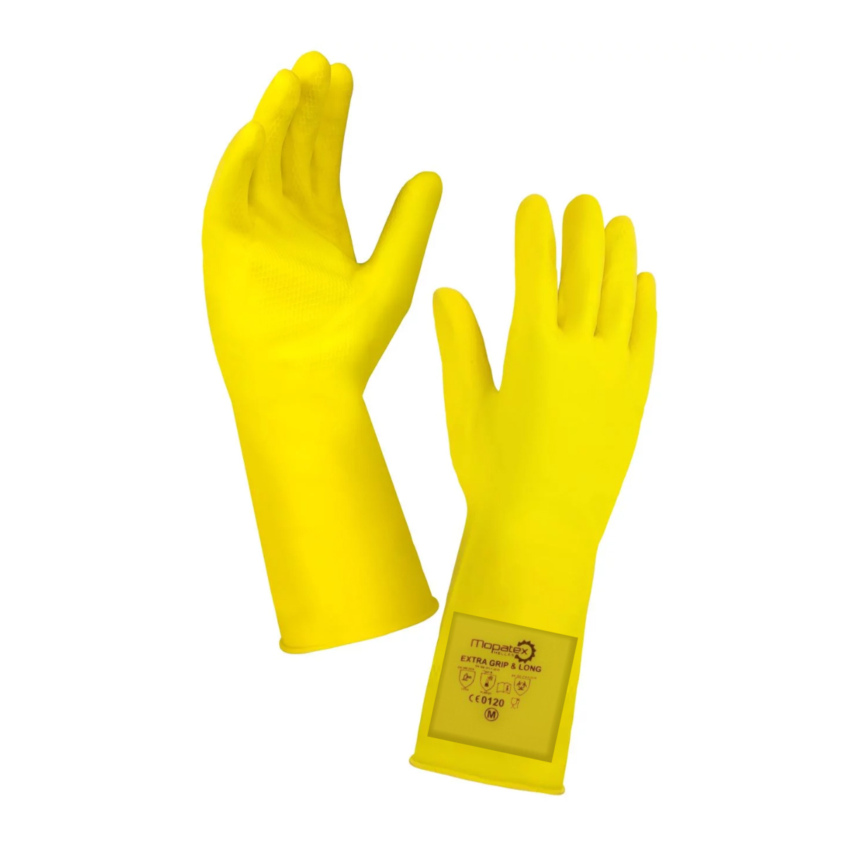 3817-M Γάντι Καθημερινό Κουζίνας-Extra Grip & Long-Κίτρινο/Medium - Image 1