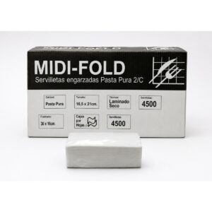 Χαρτοπετσέτα Δίφυλλη "MIDI-FOLD" 16.5x21cm (4.500τεμ)