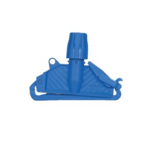 Plastic blue mop holder