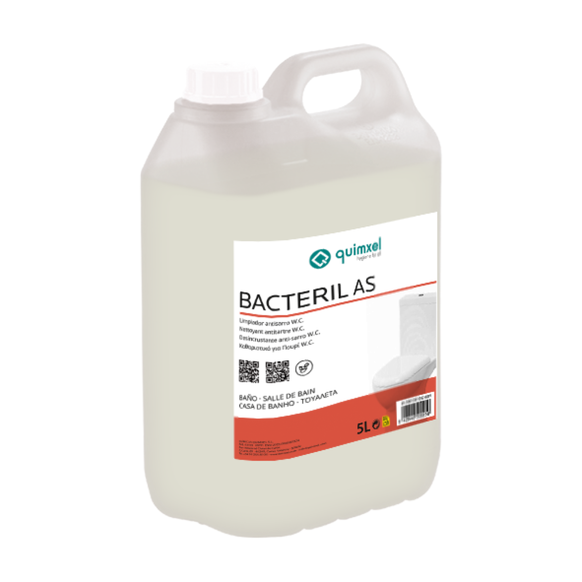 BACTERILAS5LIT-new-label BACTERIL AS 5L - Anti Limescale Cleaner for WC - Image 1