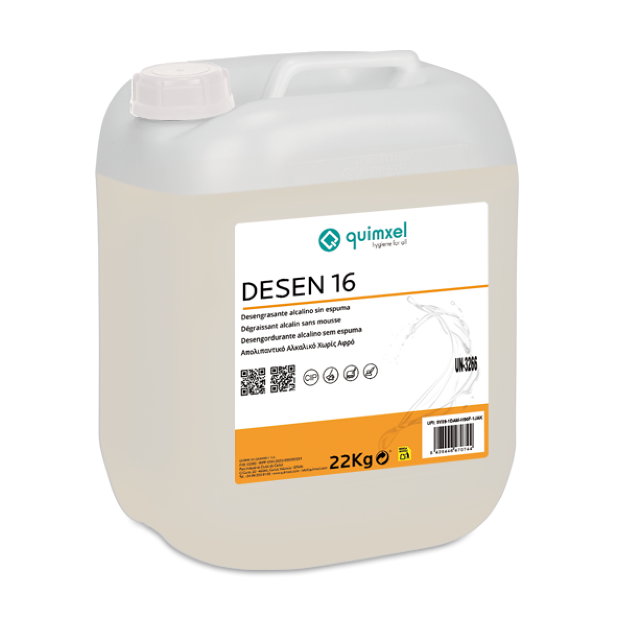 DESEN-16-NEW-LABEL DESEN 16 22kg - Foam Free Alkaline Degreaser - Image 1