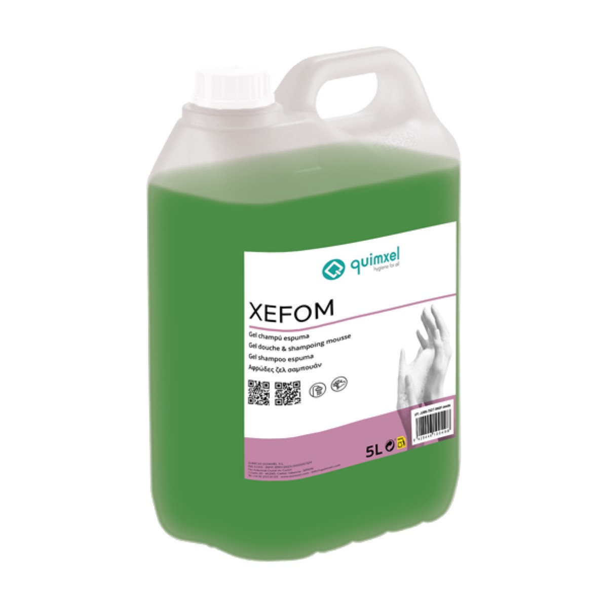 XEFOM-5L-new-label XEFOM 5L - Liquid Hand-Body-Hair Cleaning Soap in Foam Form - Image 1